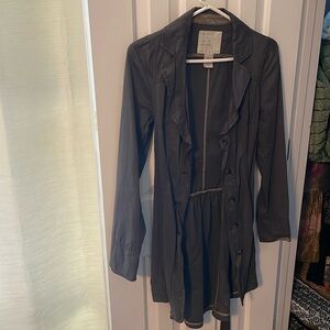 Free people army green trench coat